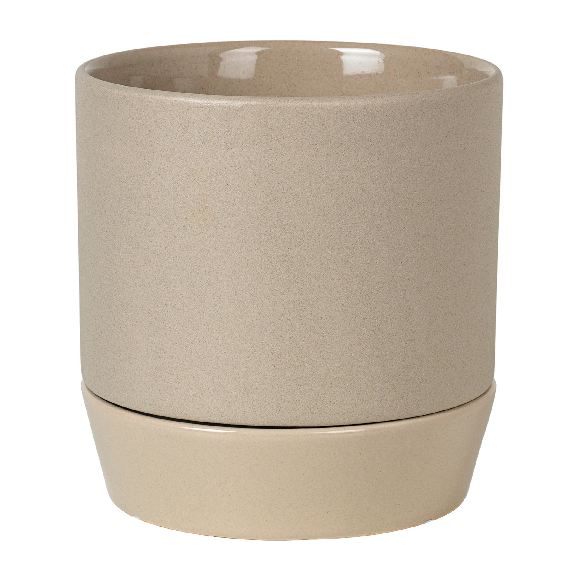 Denise bloempot met schotel Ø18 cm, Dove grey Broste Copenhagen