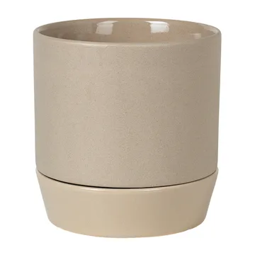 Denise bloempot met schotel Ø18 cm - Dove grey - Broste Copenhagen