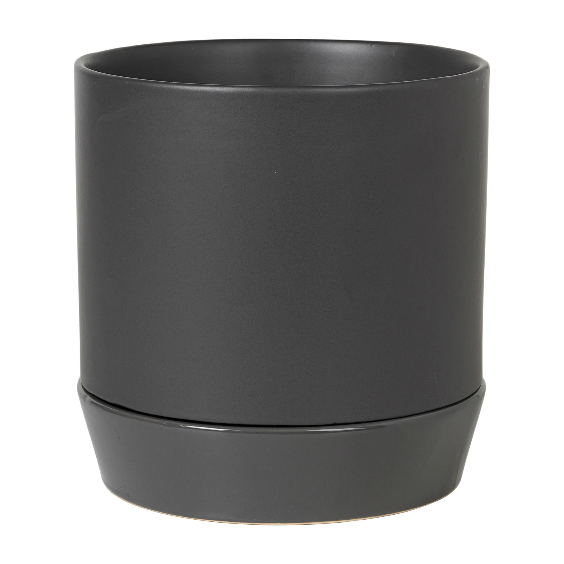 Denise bloempot met schotel Ø21 cm, Charcoal grey Broste Copenhagen
