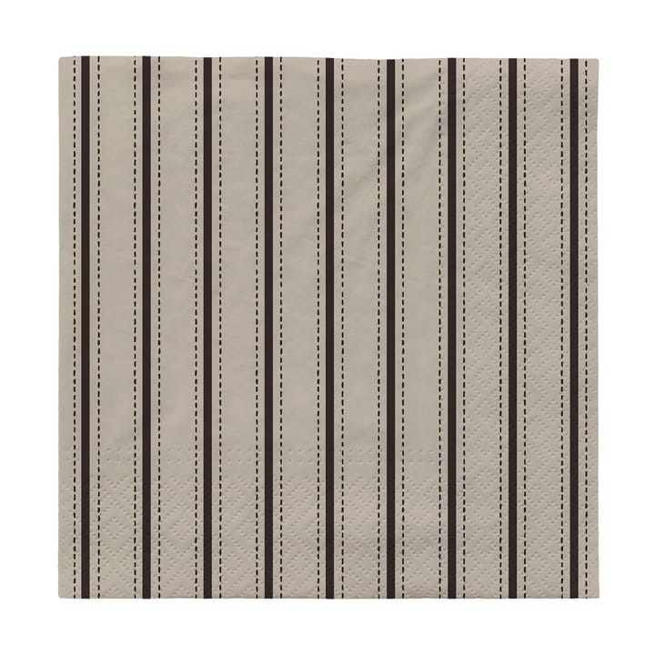 Dolly papieren servetten 33x33 cm 20-pack - Black-off white - Broste Copenhagen