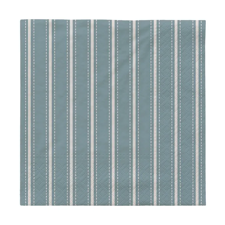 Dolly papieren servetten 33x33 cm 20-pack - Licht blauw-wit - Broste Copenhagen