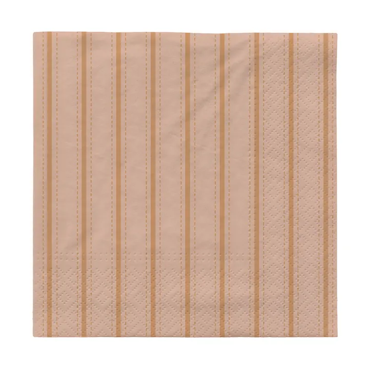 Dolly papieren servetten 33x33 cm 20-pack - Soft pink-cinnamon zand - Broste Copenhagen