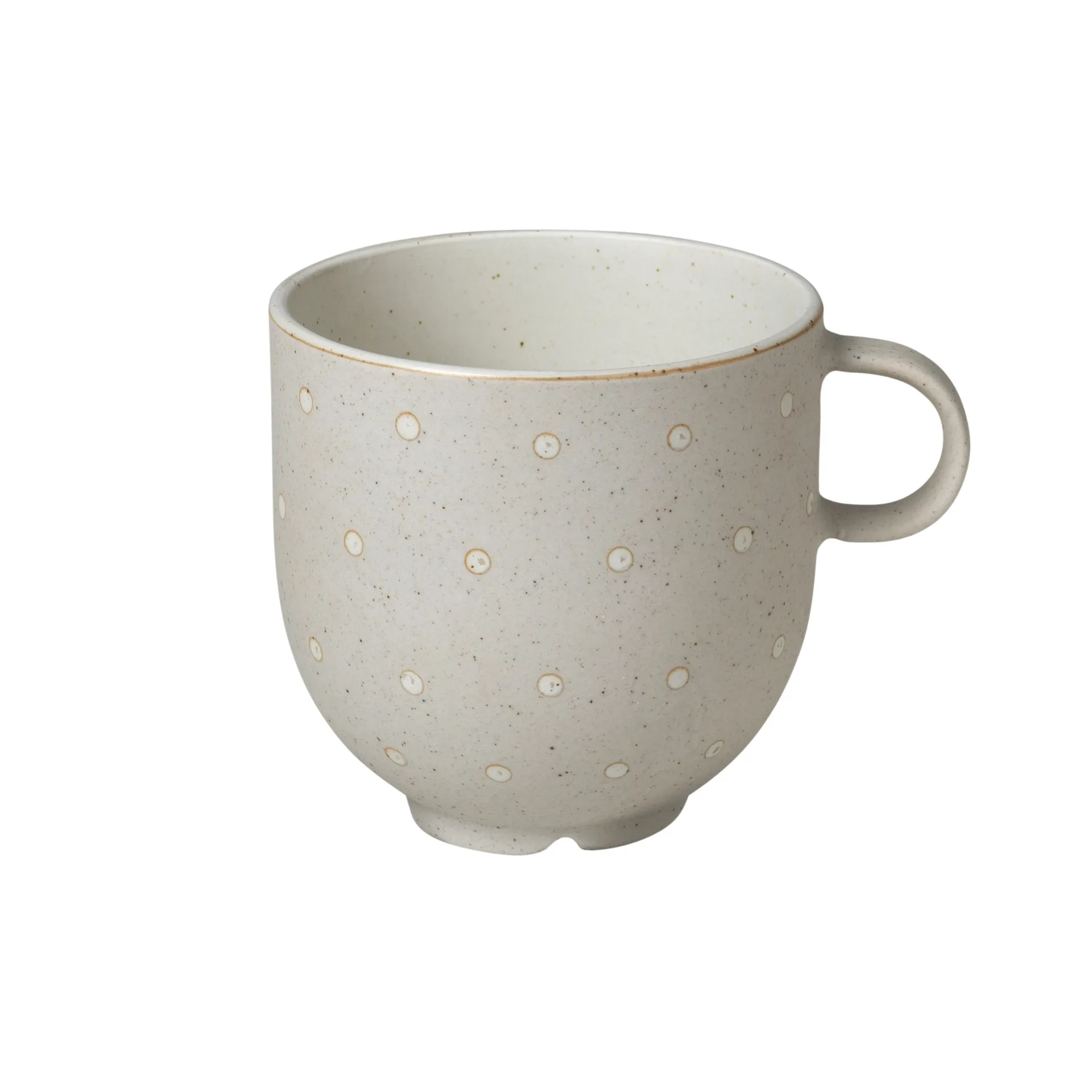 Eli beker met oor 20 cl, Matte soft light grey dots Broste Copenhagen