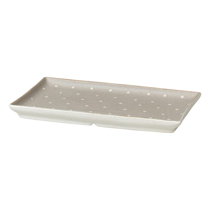 Eli bord 17,6x20 cm - Matte soft light grey dots - Broste Copenhagen