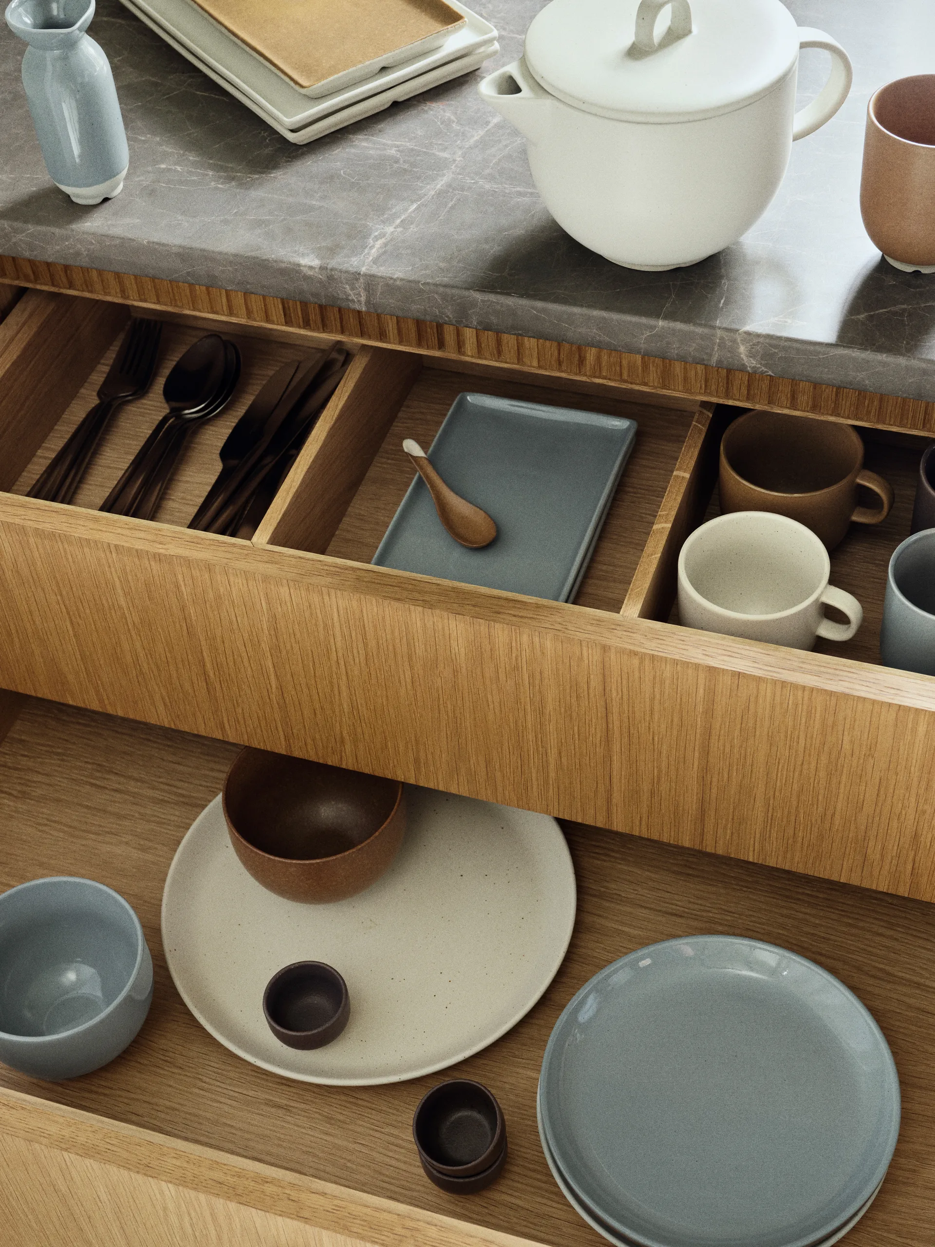 Eli bord Ø26 cm, Soft blue Broste Copenhagen