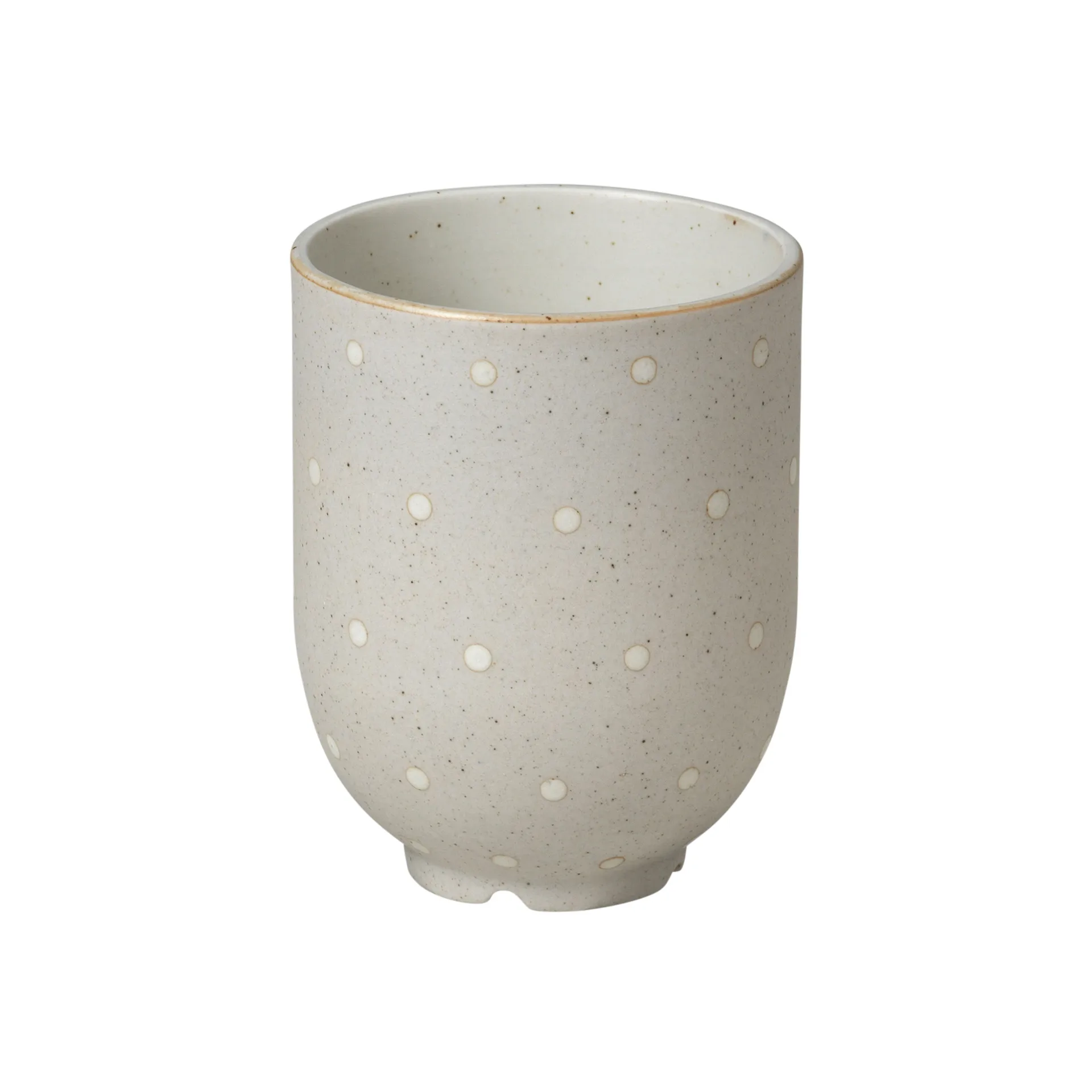 Eli mok 20 cl, Matte soft light grey dots Broste Copenhagen