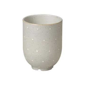 Eli mok 20 cl - Matte soft light grey dots - Broste Copenhagen