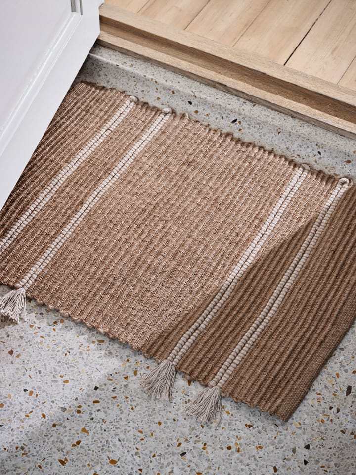 Ezra deurmat 50x70 cm, Natural-off white Broste Copenhagen