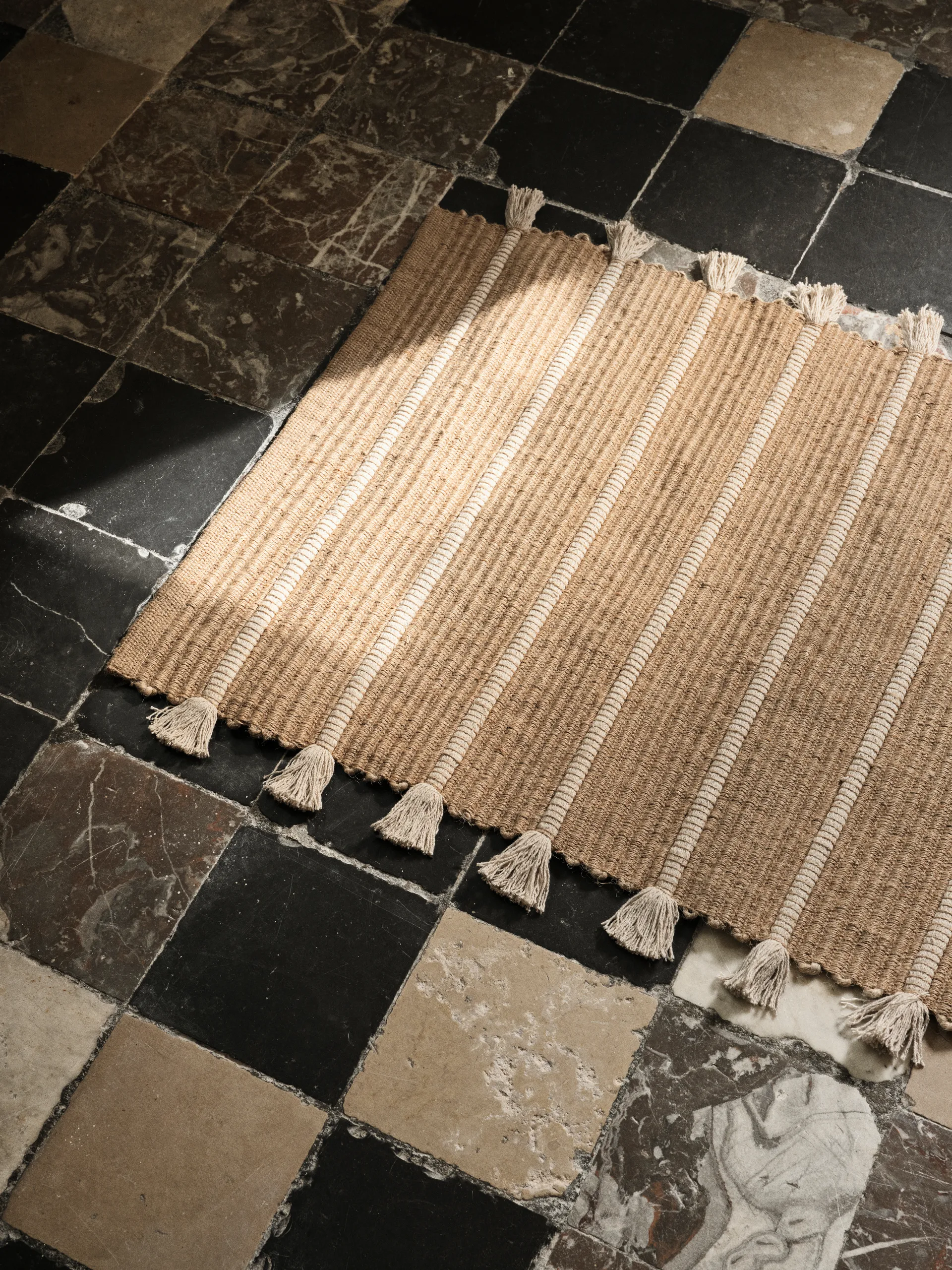 Ezra vloerkleed 70x140 cm, Natural-off white Broste Copenhagen