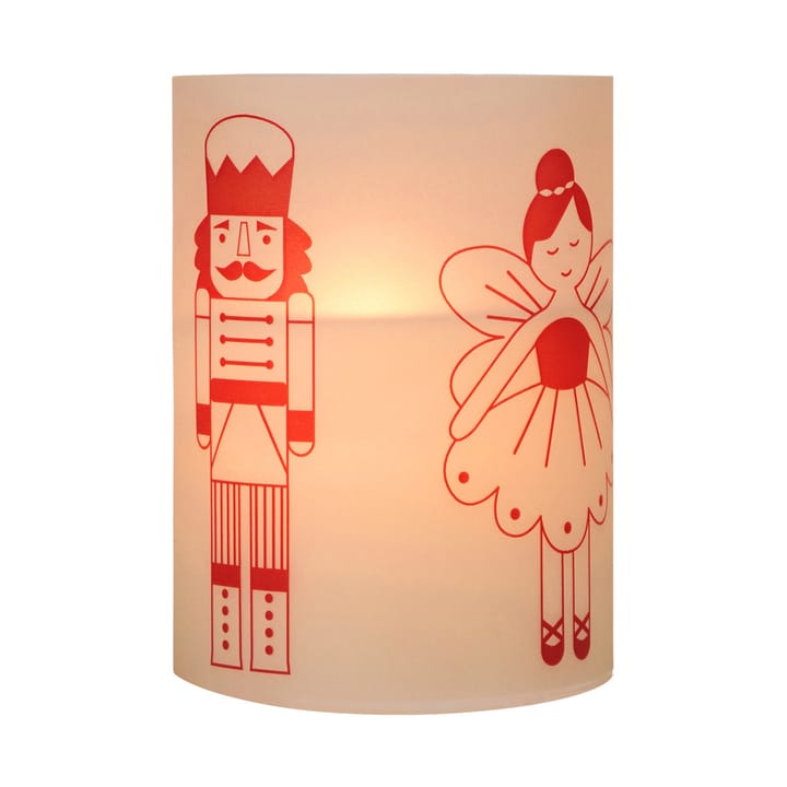 Fairy Tale kaars 12 cm, Wit-rood Broste Copenhagen