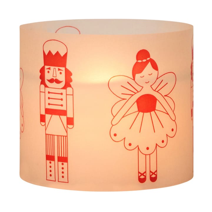 Fairy Tale kaars 8 cm, Wit-rood Broste Copenhagen