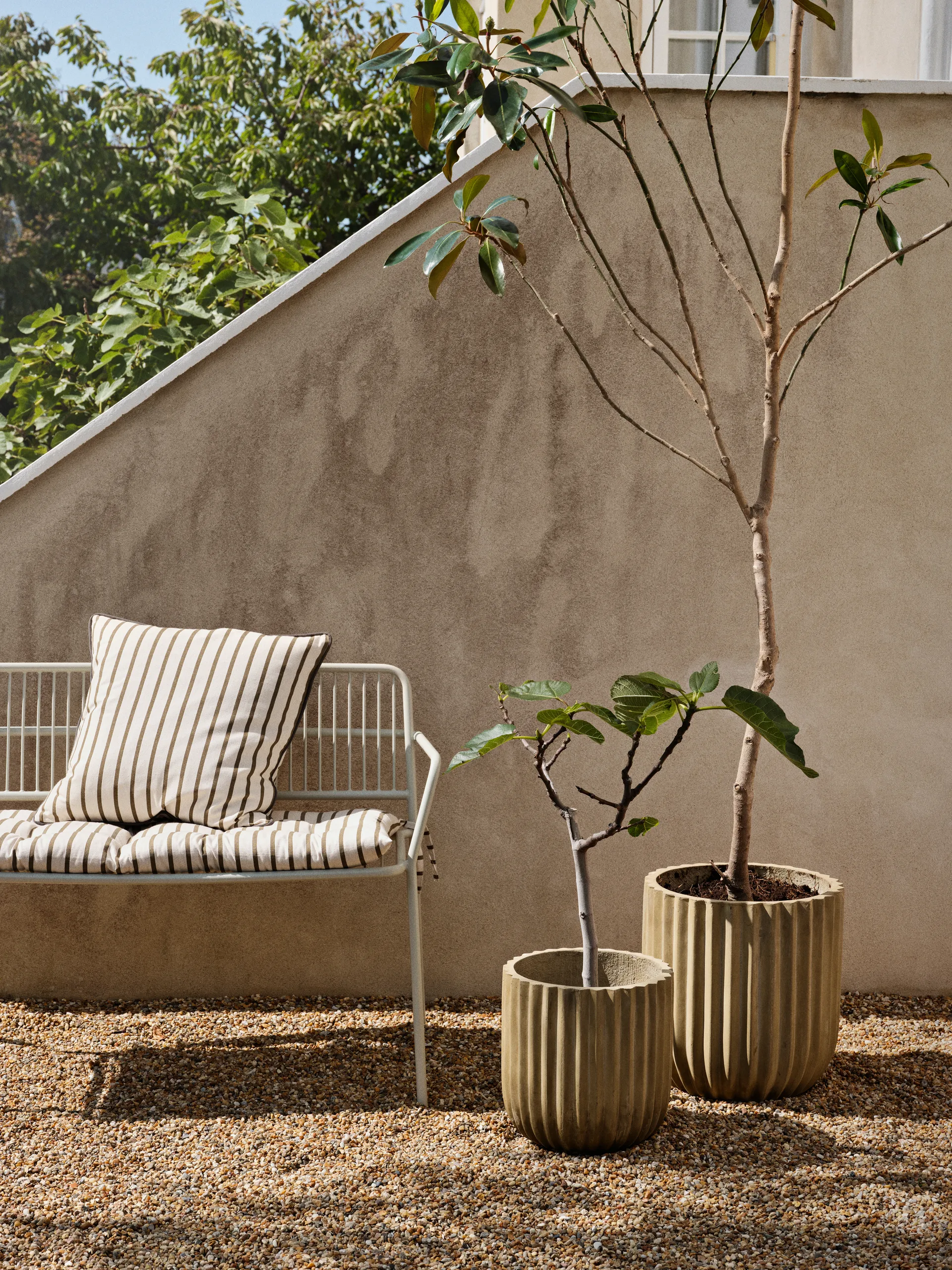 Fiber bloempot 2-pack, Antique beige Broste Copenhagen