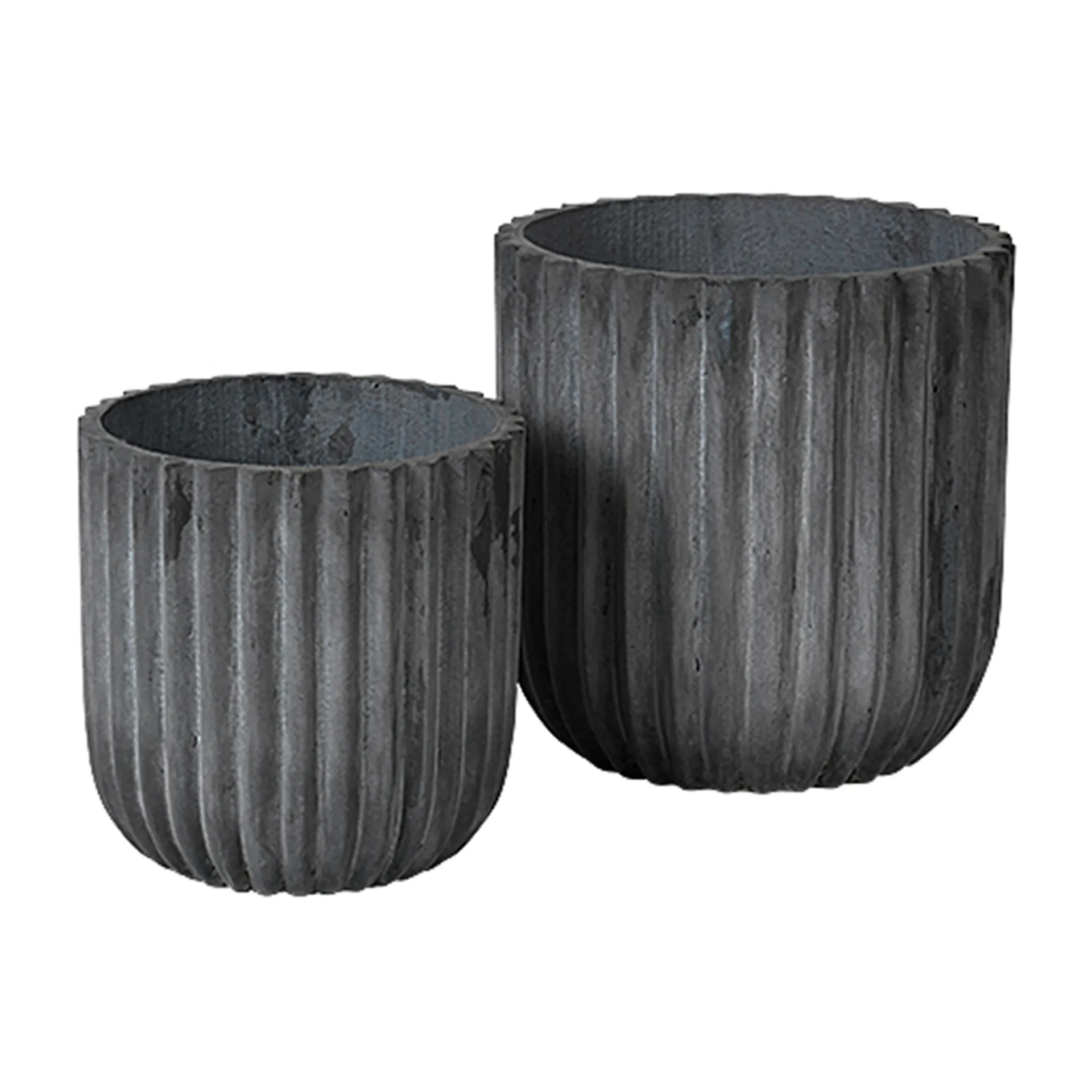 Fiber bloempot 2-pack, Charcoal Broste Copenhagen