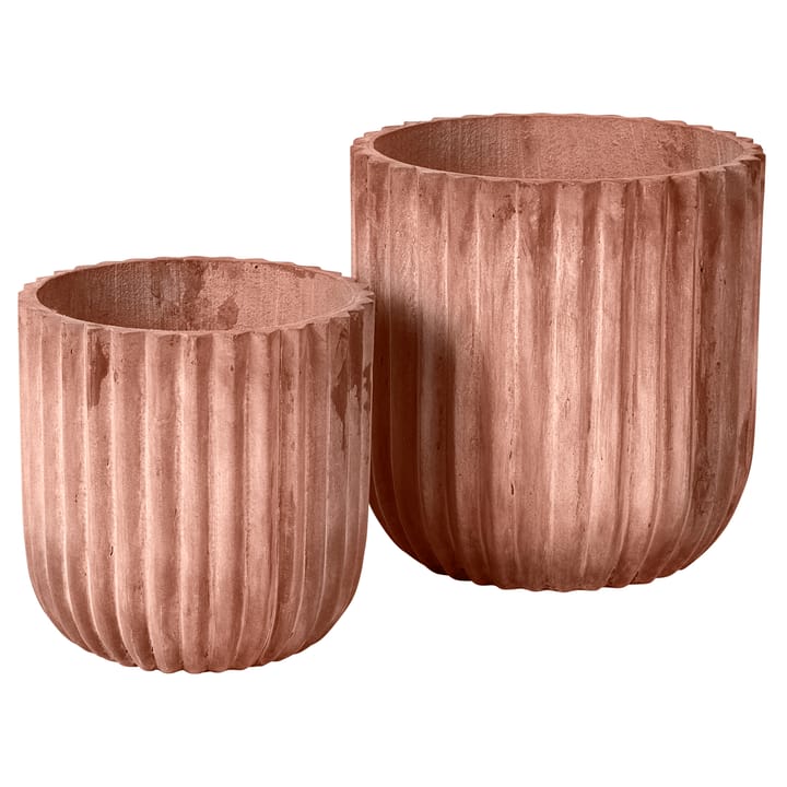 Fiber bloempot 2-pack - Terracotta - Broste Copenhagen