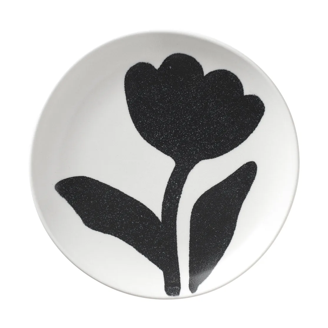 Flora bord Ø15 cm, Black-off white Broste Copenhagen