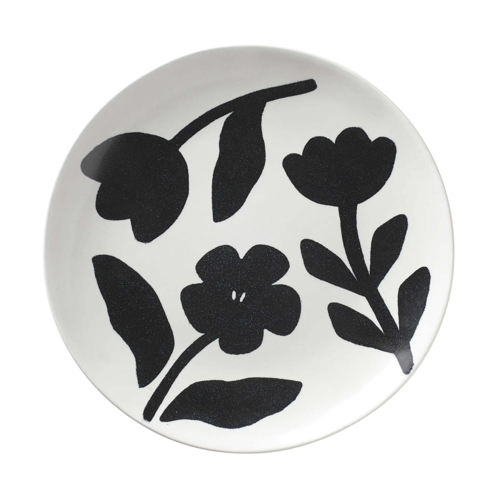 Flora bord Ø26 cm, Black-off white Broste Copenhagen