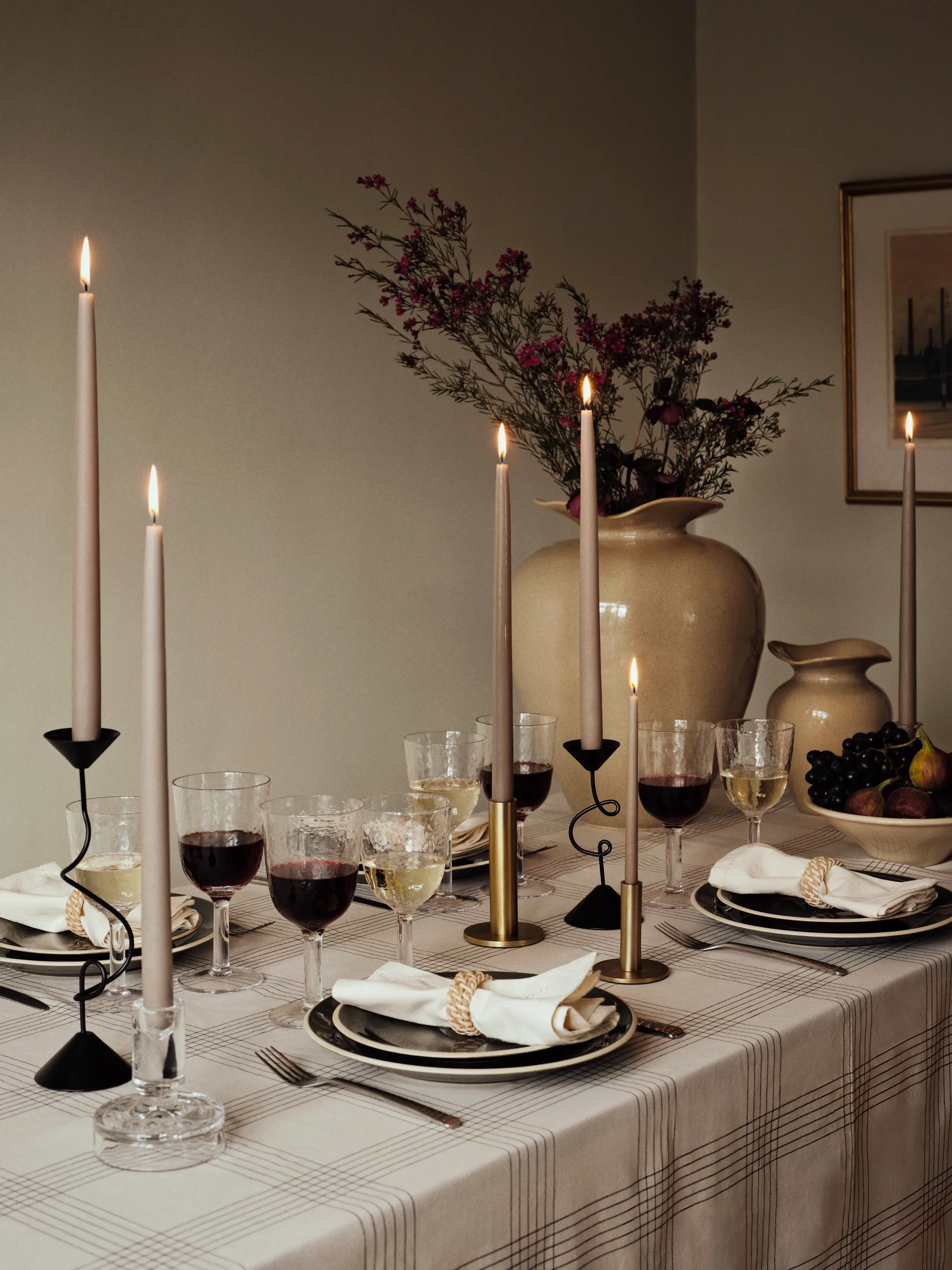 Florentina vaas L 44 cm, Beige Broste Copenhagen