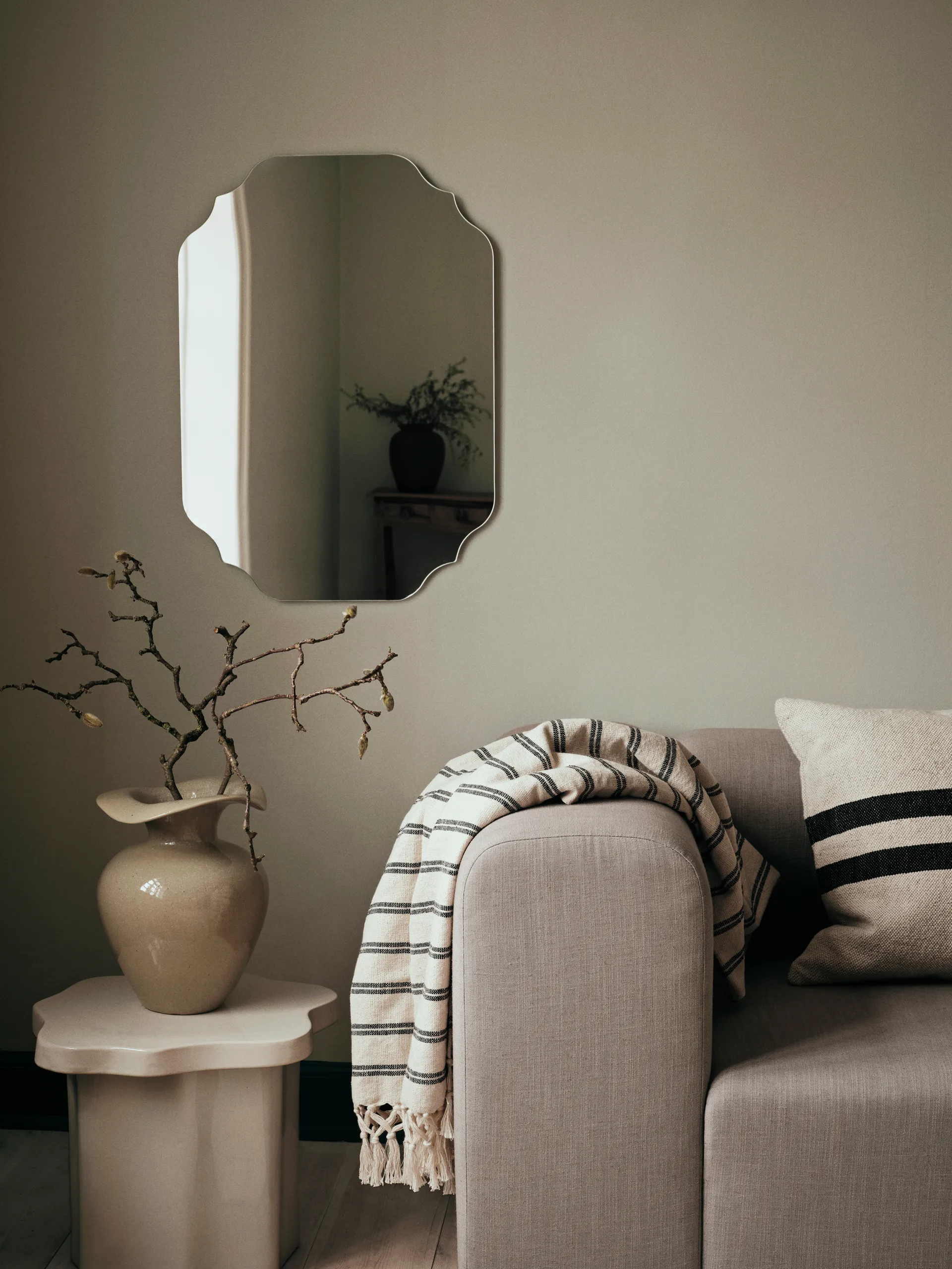 Florentina vaas M 32 cm, Beige Broste Copenhagen