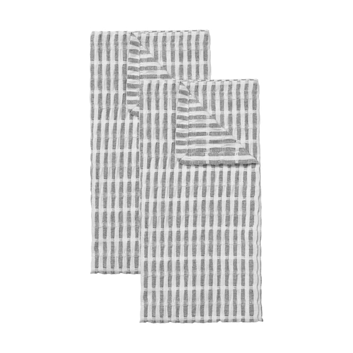 Folke theedoek 50x70 cm 2-pack - Black-natural - Broste Copenhagen