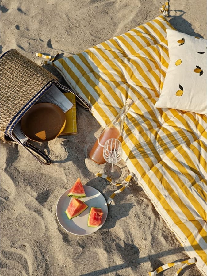 Franca strandmat 70x200 cm, Harvest gold Broste Copenhagen
