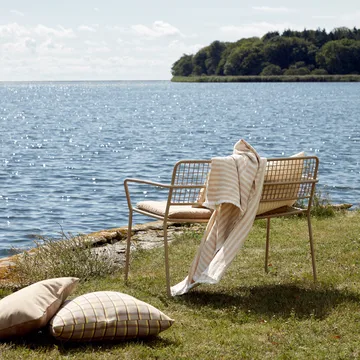 Frankie katoenen plaid 130x180 cm - Golden brown - Broste Copenhagen