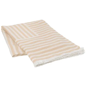 Frankie katoenen plaid 130x180 cm - Taos taupe beige - Broste Copenhagen