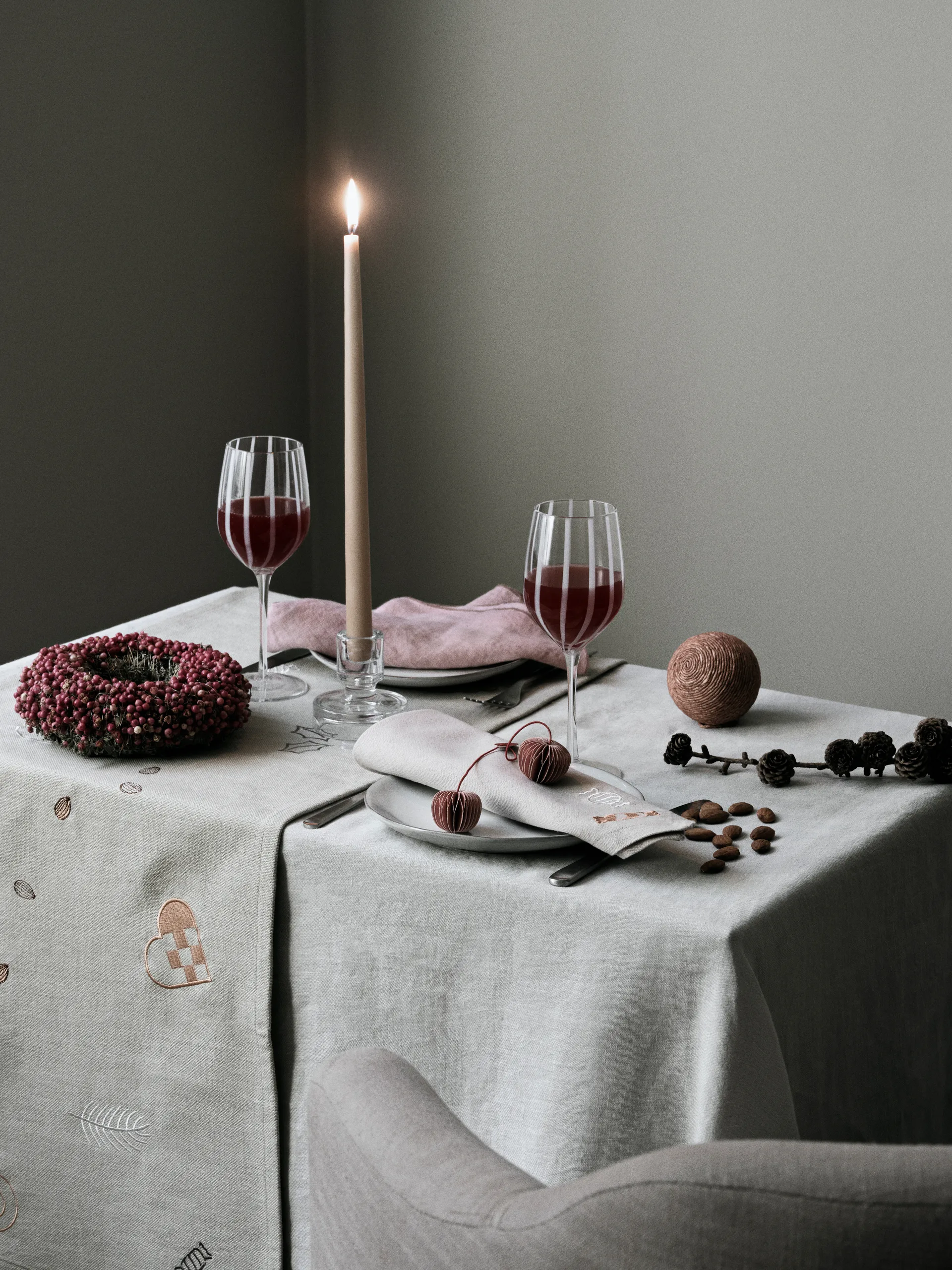 Fryd stoffen servet 45x45 cm 4-delig, Light warm grey-beige Broste Copenhagen