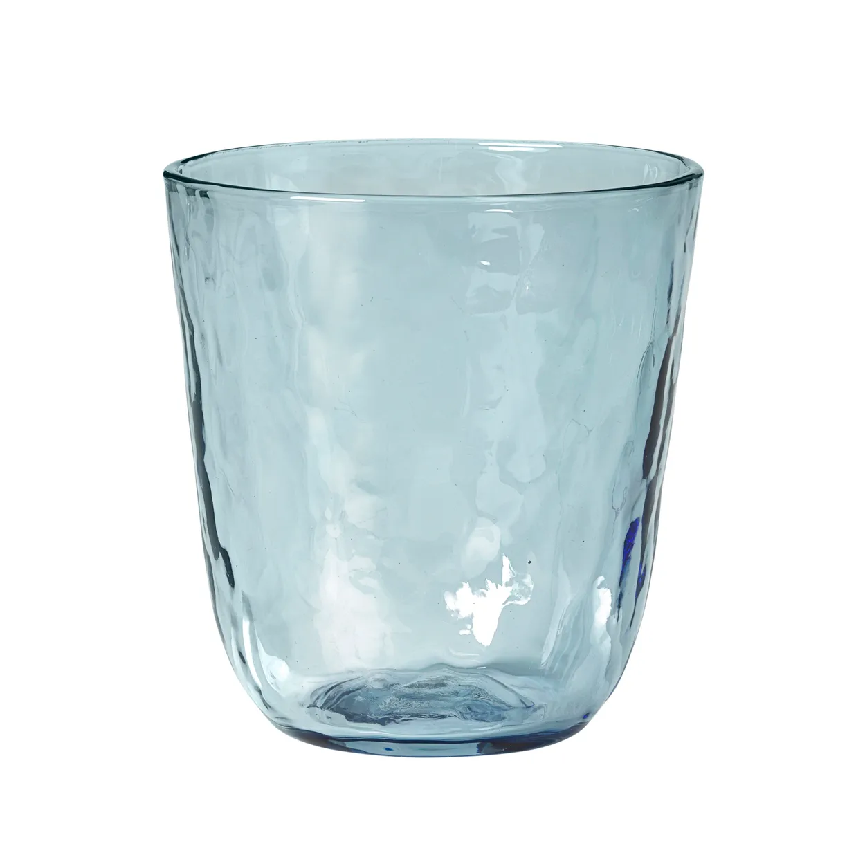 Broste Copenhagen Hammered drinkglas 33,5 cl Blauw