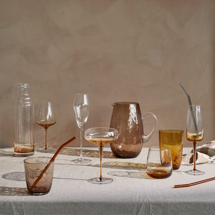 Hammered drinkglas 33,5 cl - Bruin - Broste Copenhagen