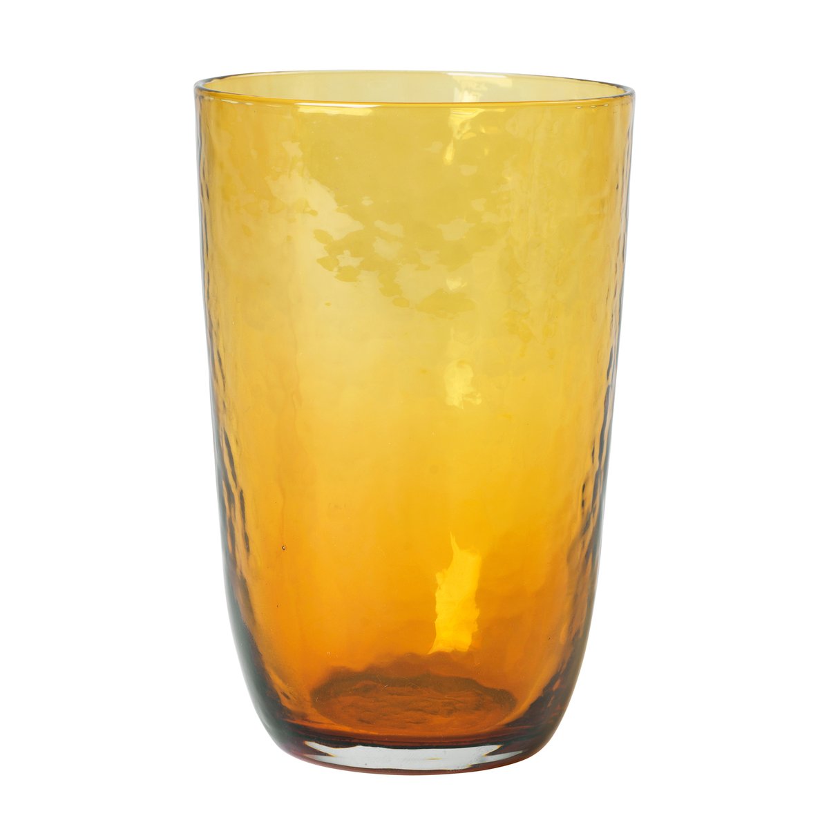 Broste Copenhagen Hammered drinkglas 50 cl Amber | Scandinavisch Interieur | Drinkglazen | Oranje