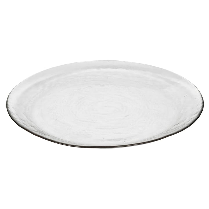 Hammered glazen bord Ø 27 cm - Helder - Broste Copenhagen