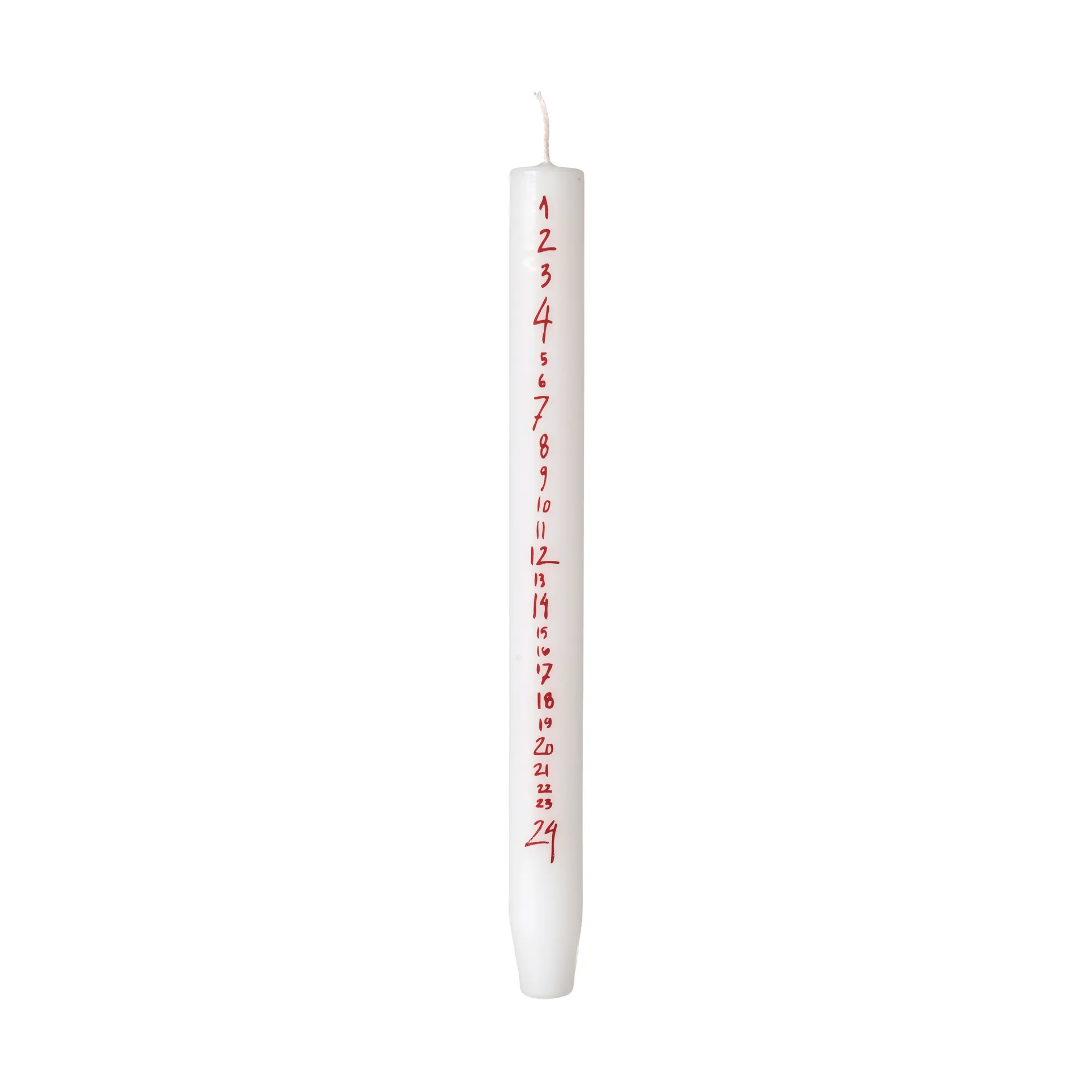 Handwritten adventskaars, Pure White-Red Broste Copenhagen
