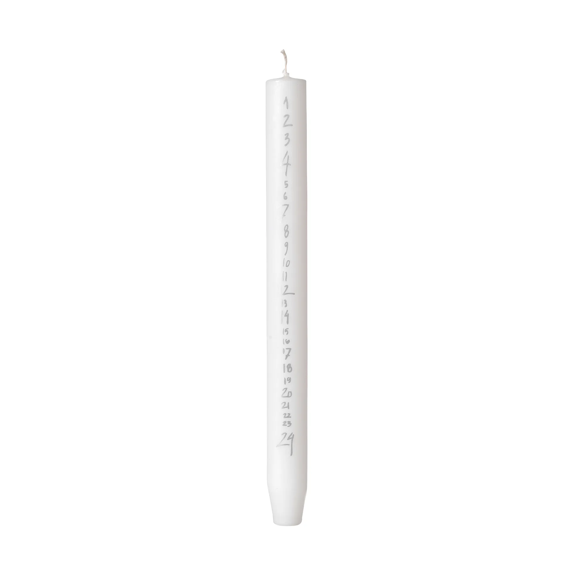 Handwritten adventskaars, Pure White-Silver Broste Copenhagen