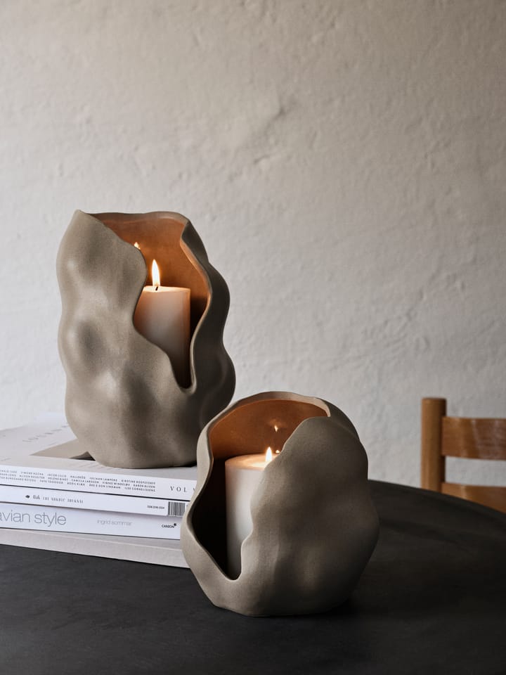 Hekla kaarsenhouder Ø18,6 cm, Dove grey Broste Copenhagen