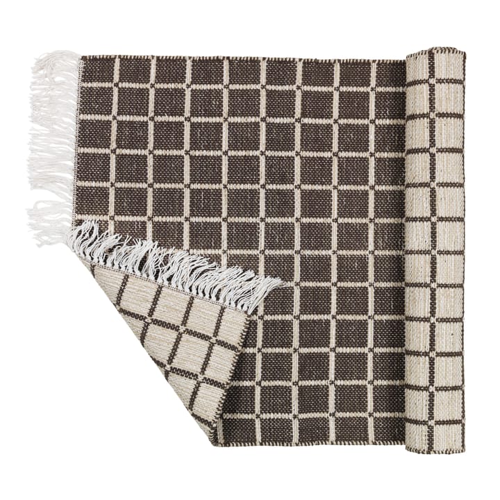 Henny katoenen vloerkleed 140x200 cm, Light grey-aubergine Broste Copenhagen