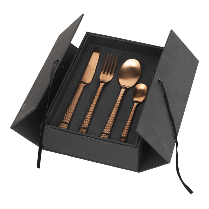 Hune bestek 16-delig - Copper hammered - Broste Copenhagen