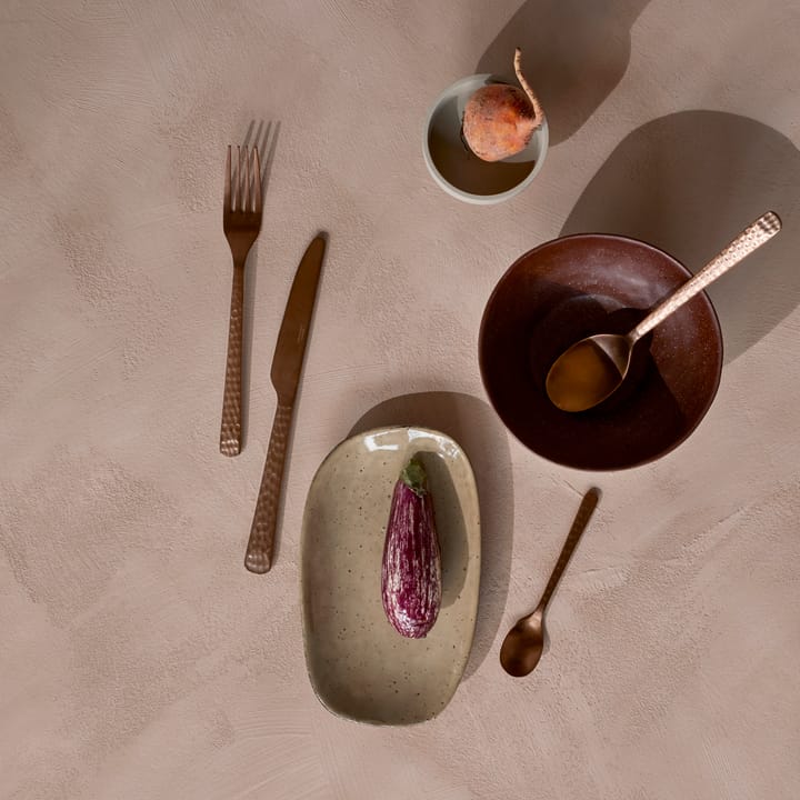 Hune bestek 16-delig, Copper hammered Broste Copenhagen