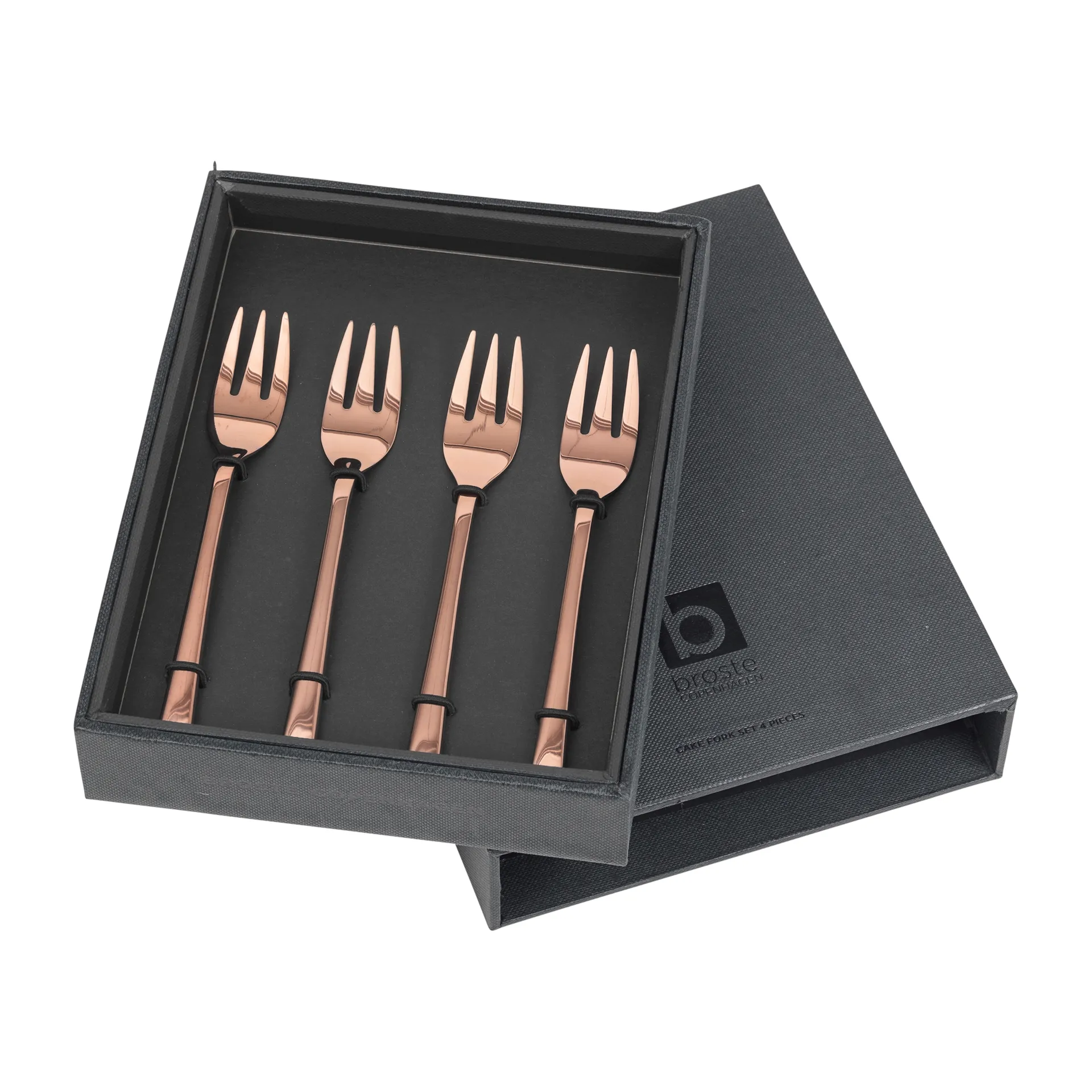 Hune taartvork 4-pack, titanium espresso Broste Copenhagen