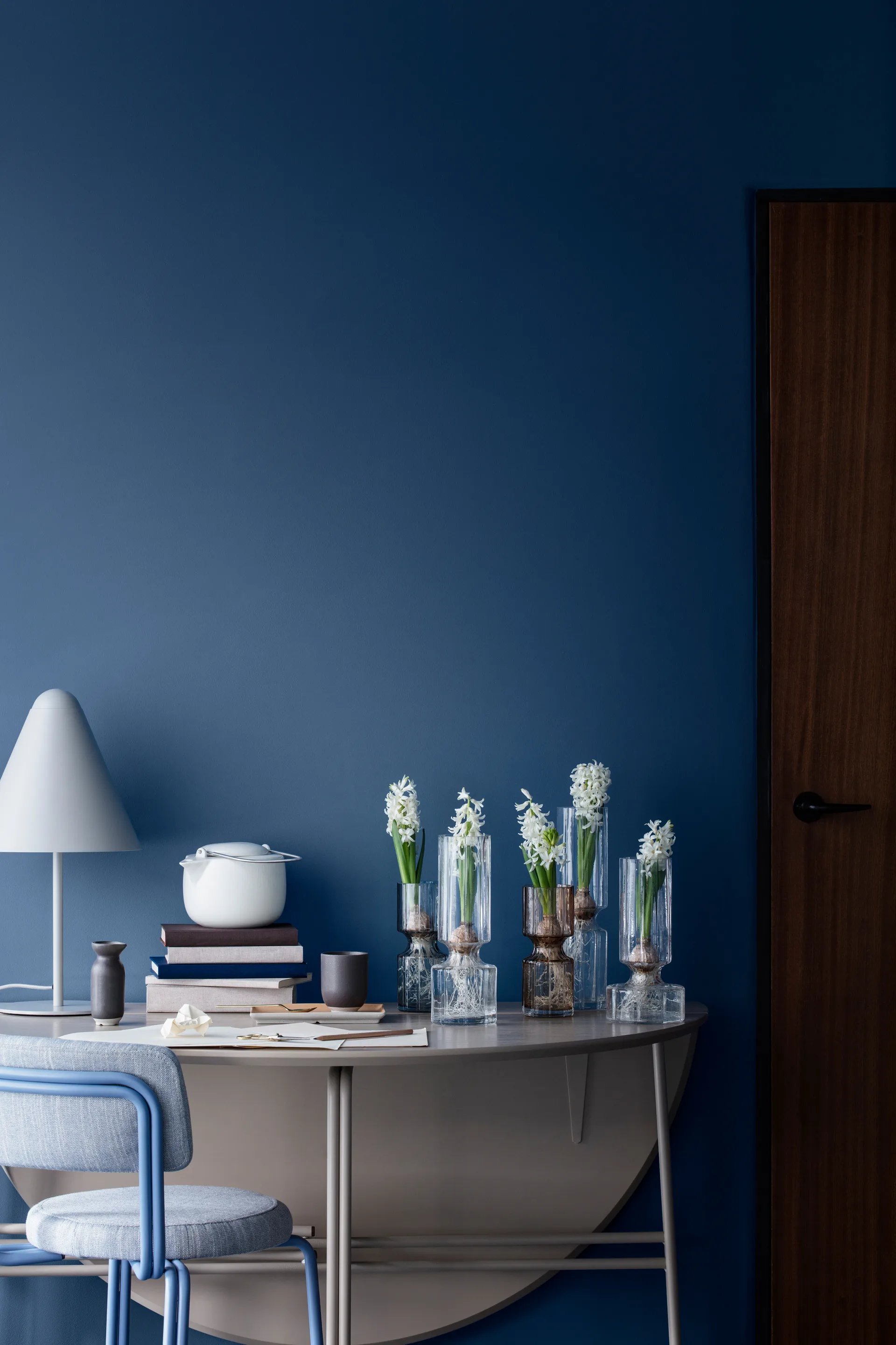 Hyacint glazen vaas 20 cm, Smoked Pearl Dark Grey Broste Copenhagen