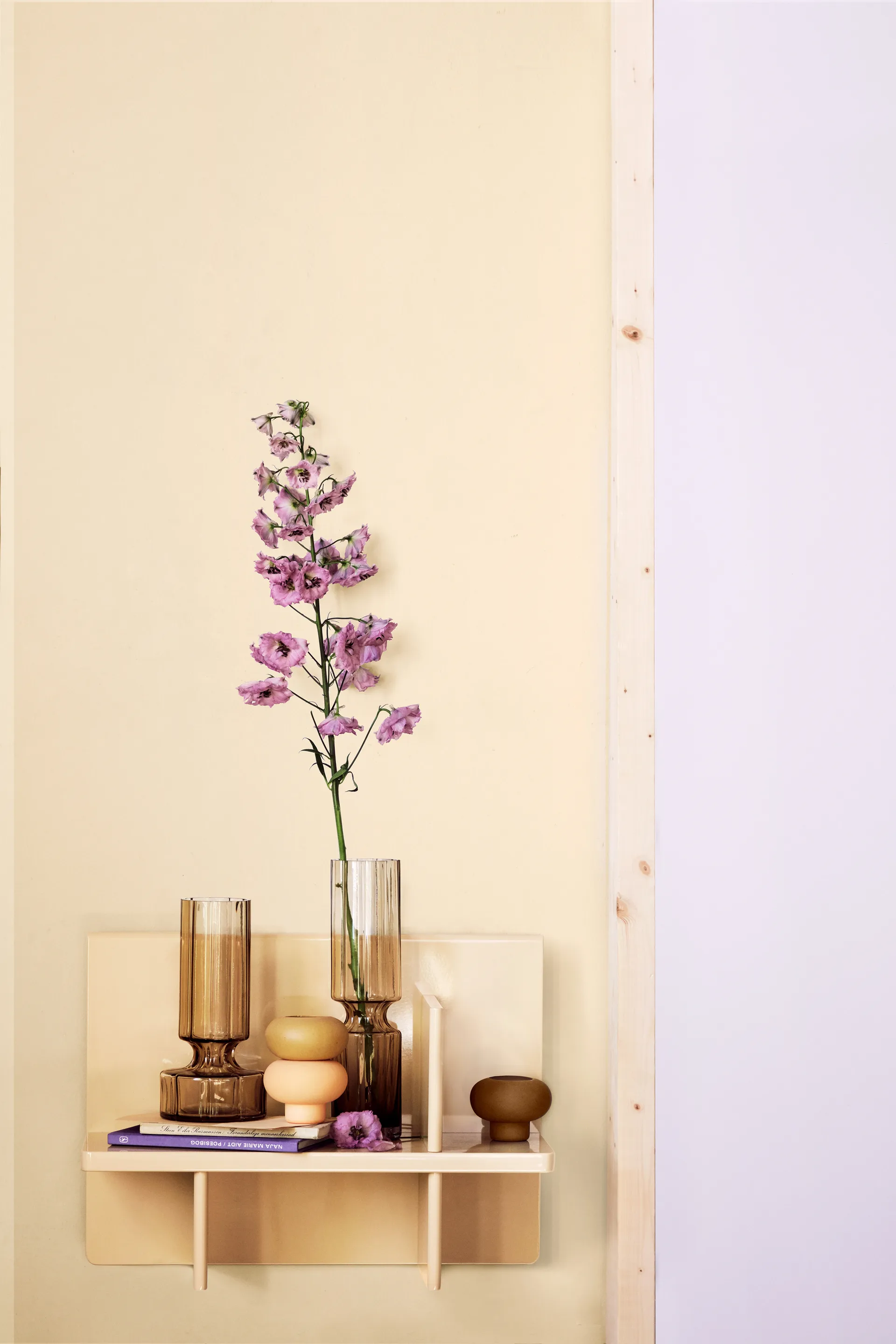 Hyacint glazen vaas 31,7 cm, Indian tan Broste Copenhagen