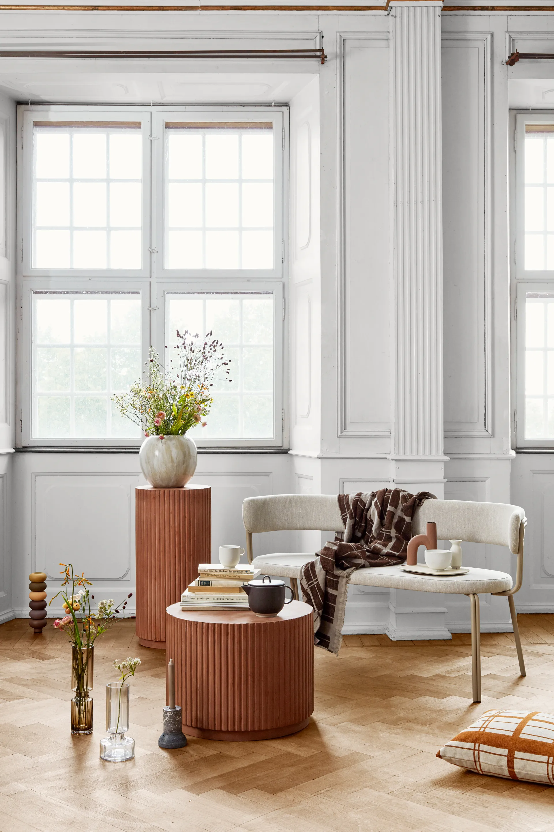 Hyacint glazen vaas 31,7 cm, Indian tan Broste Copenhagen