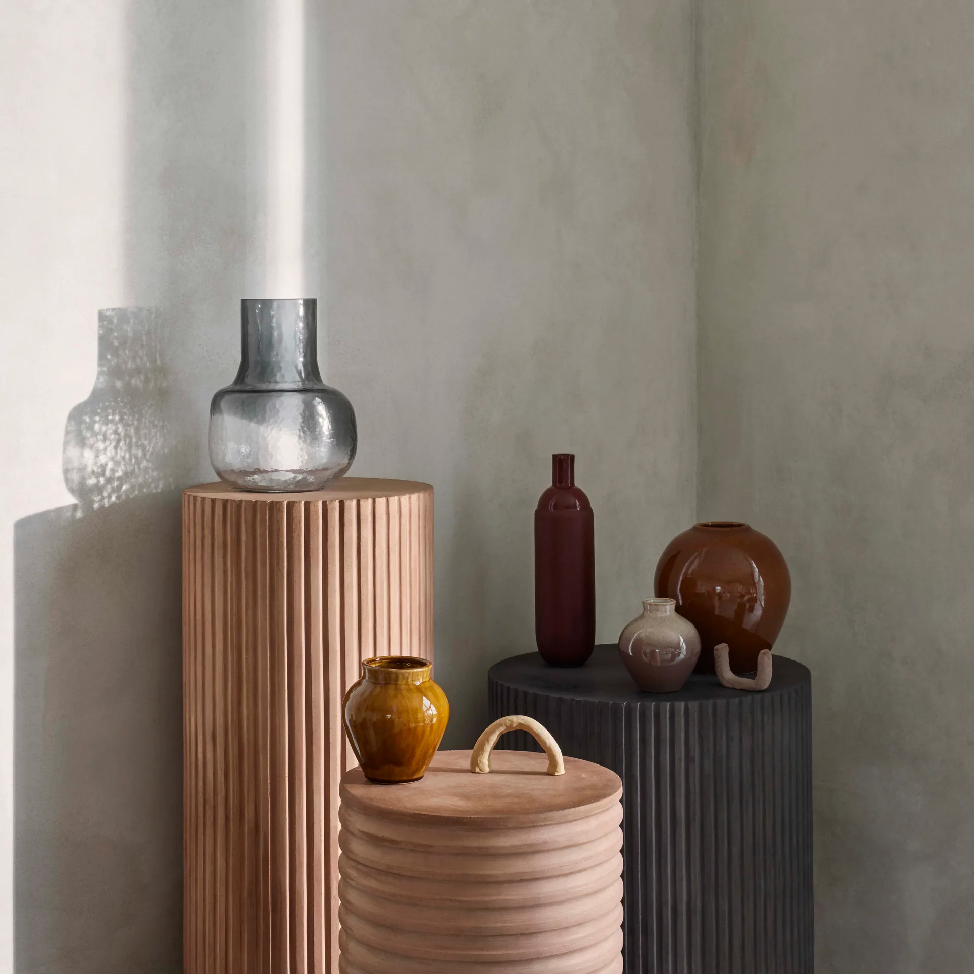 Ingrid keramieken vaas 14,5 cm 3-pack, Apple cinnamon Broste Copenhagen