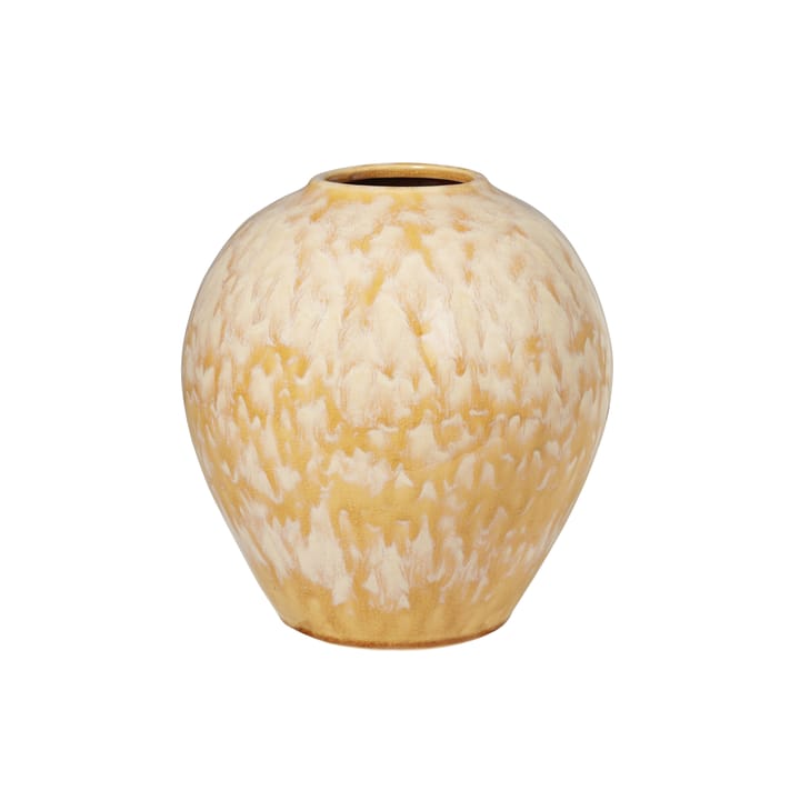 Ingrid keramieken vaas 25,5 cm - Tawny olive yellow - Broste Copenhagen