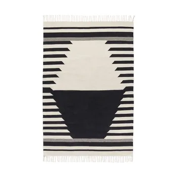Iselin  vloerkleed 140x200 cm - Black-off white - Broste Copenhagen