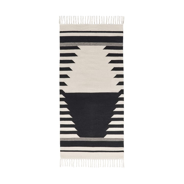 Iselin vloerkleed 70x140 cm - Black-off white - Broste Copenhagen