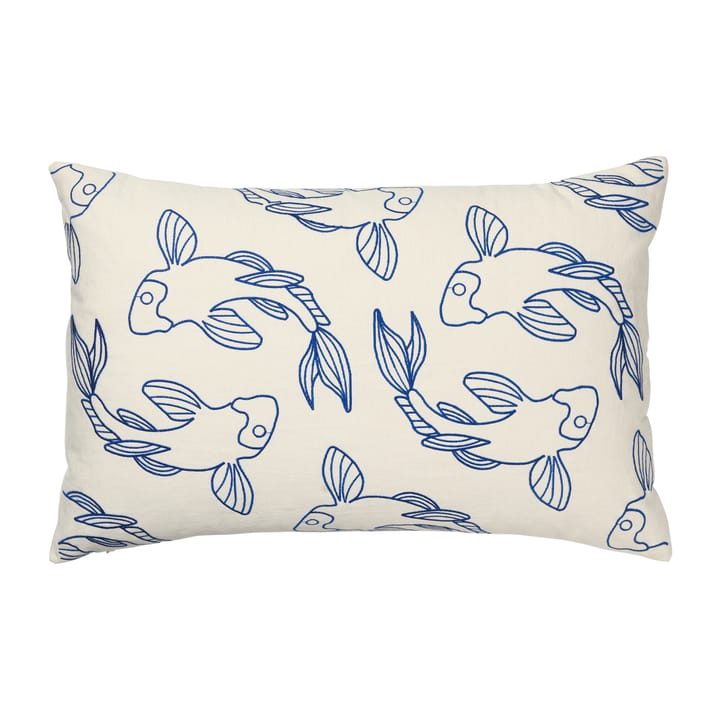 Koi kussenhoes 40x60 cm - Intense blue - Broste Copenhagen