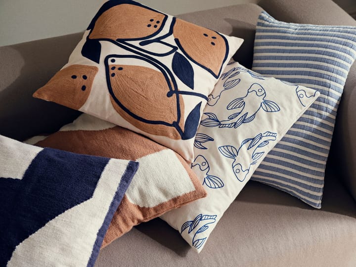 Koi kussenhoes 40x60 cm, Intense blue Broste Copenhagen