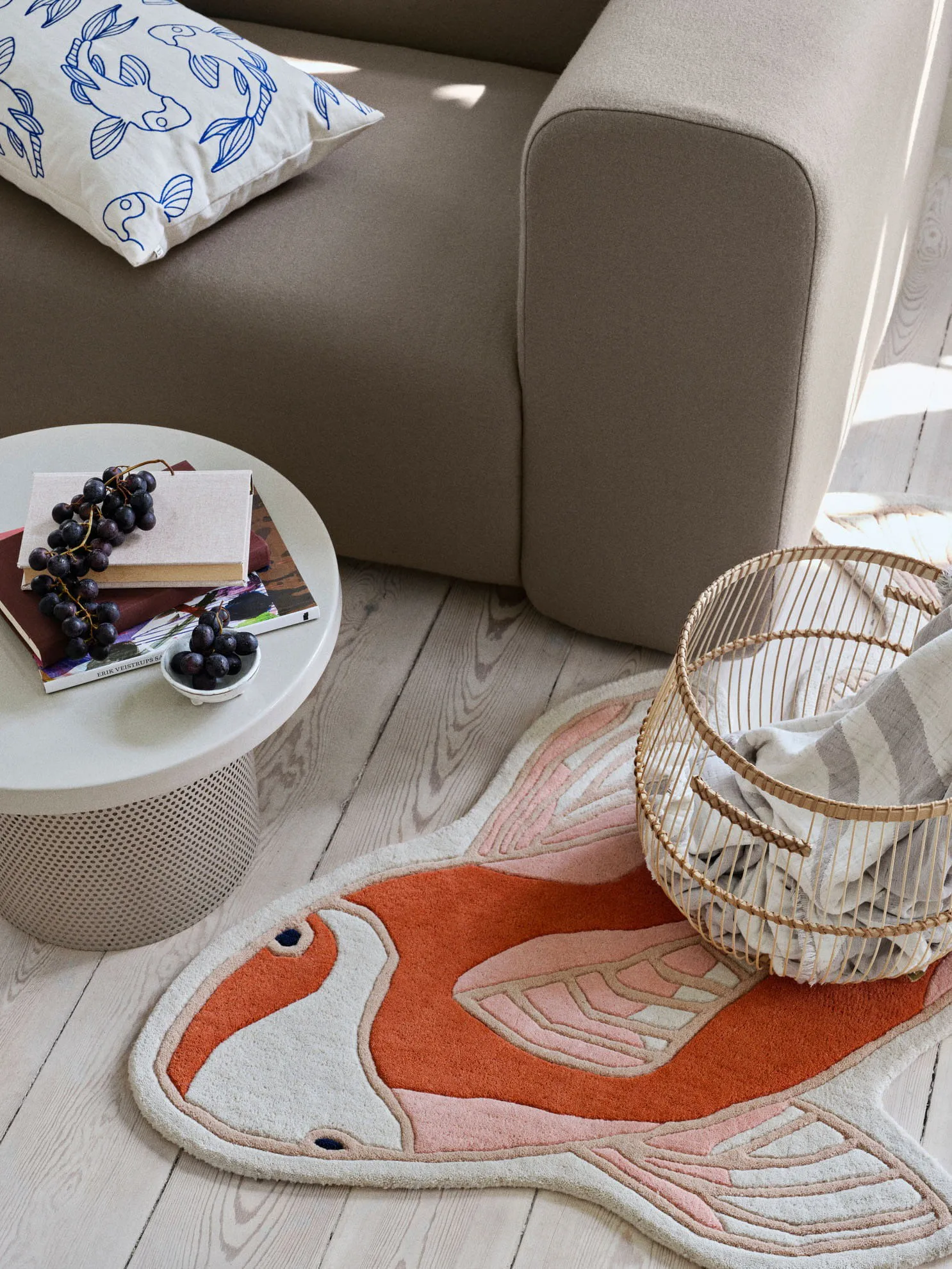 Koi vloerkleed 97x130 cm, Pumkin orange Broste Copenhagen