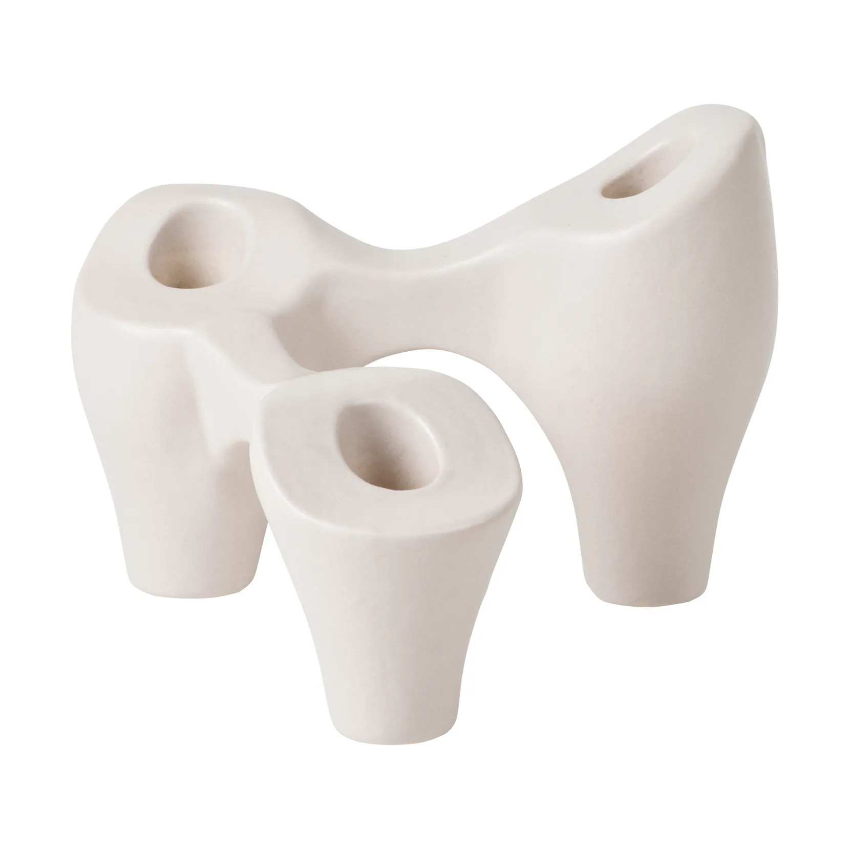 Laia kandelaar 16x14x12 cm, Grey sand Broste Copenhagen