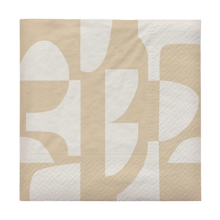 Lara servet 33x33 cm 20-pack - Black-off white - Broste Copenhagen
